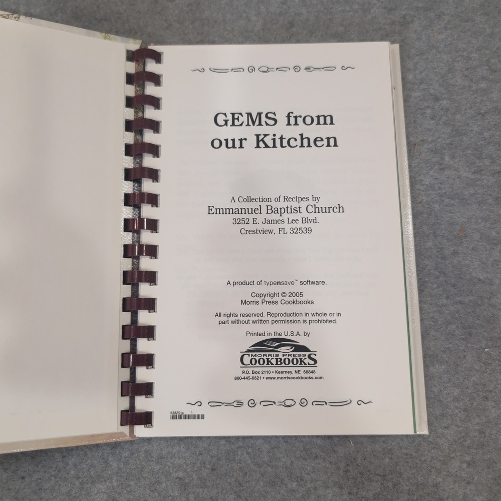 Gems from Our Kitchen Emmanuel Baptist Church Crestview FL Cookbook 2005 Spiral - Picture 2 of 2